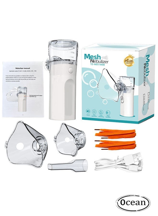 Ocean Portable Children's and Adult Ultrasonic Nebulizer, Mesh Mini Inhaler, USB Charging, Easy to Clean, Fit for Home, Office and Travel - Image 1
