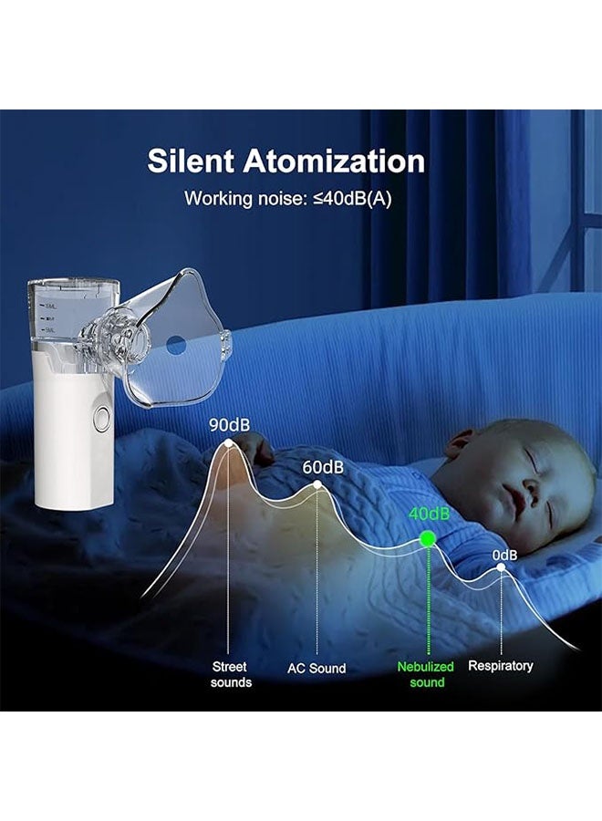 Ocean Portable Children's and Adult Ultrasonic Nebulizer, Mesh Mini Inhaler, USB Charging, Easy to Clean, Fit for Home, Office and Travel - Image 3