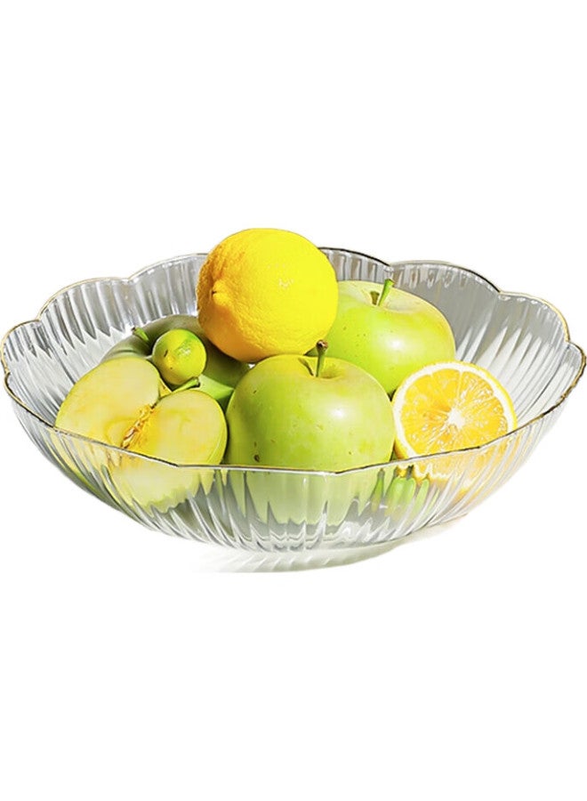 Caizhi Fruit Plate, Simple Home Dried Fruit Tray, Living Room Snack Plate, Candy Storage Tray, Lace Champagne Color, Cz6639 - Image 1