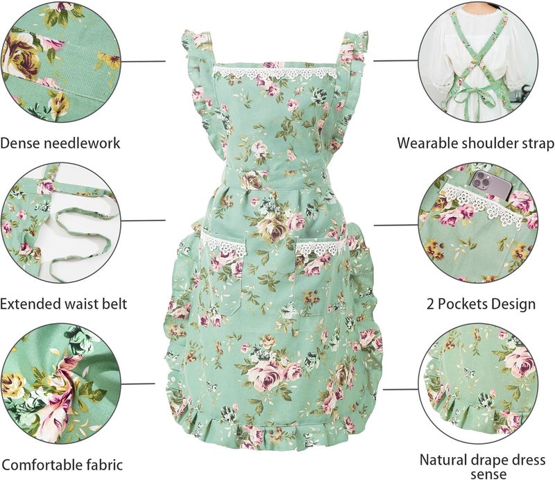 Aoomzoon Funny Aprons for Women with Pockets, Kitchen Cooking Grilling Bbq Cute Chef Apron, Mothers Day Birthday Gifts for Women - Image 4