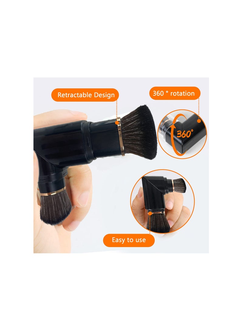 SOLARAE Retractable Double-Ended Kabuki Makeup Brush for Travel, Dual Concealer and Foundation Brush with Cap for Blush, Bronzer, and Flawless Powder Application. - Image 5