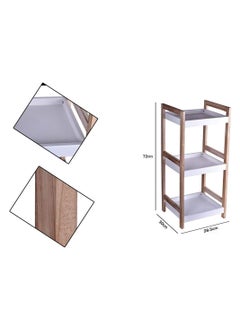 Generic FFD 3 Tier Wooden Bathroom Stand Book Shelf Flowers Stand Free Standing Kitchen Rack  - Image 5