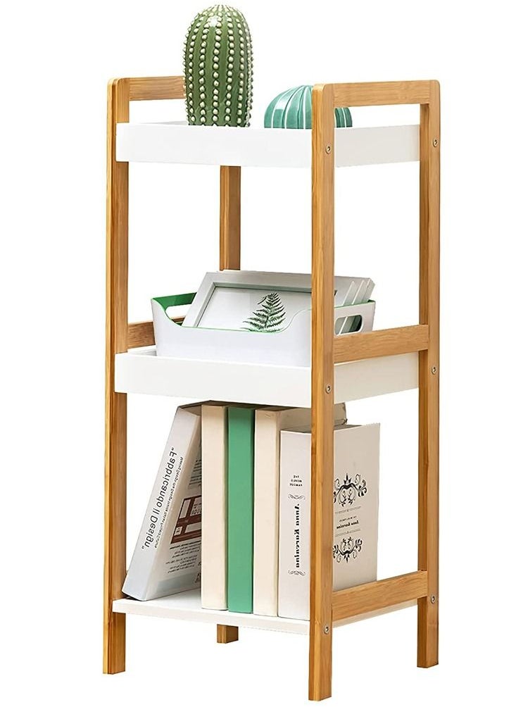 Generic FFD 3 Tier Wooden Bathroom Stand Book Shelf Flowers Stand Free Standing Kitchen Rack  - Image 4
