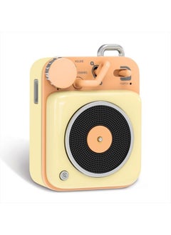 Muzen Mini Bluetooth Speaker, Button Metal 3W Portable Vintage Wireless Rechargeable High Definition Loud Volume Audio Speaker with Lanyard, Classic Retro Gift for Birthday Outdoor  - Image 1