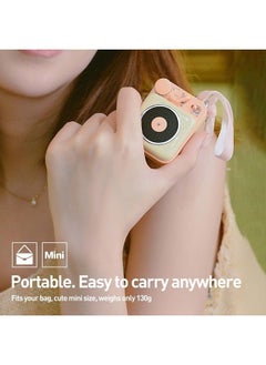 Muzen Mini Bluetooth Speaker, Button Metal 3W Portable Vintage Wireless Rechargeable High Definition Loud Volume Audio Speaker with Lanyard, Classic Retro Gift for Birthday Outdoor  - Image 4