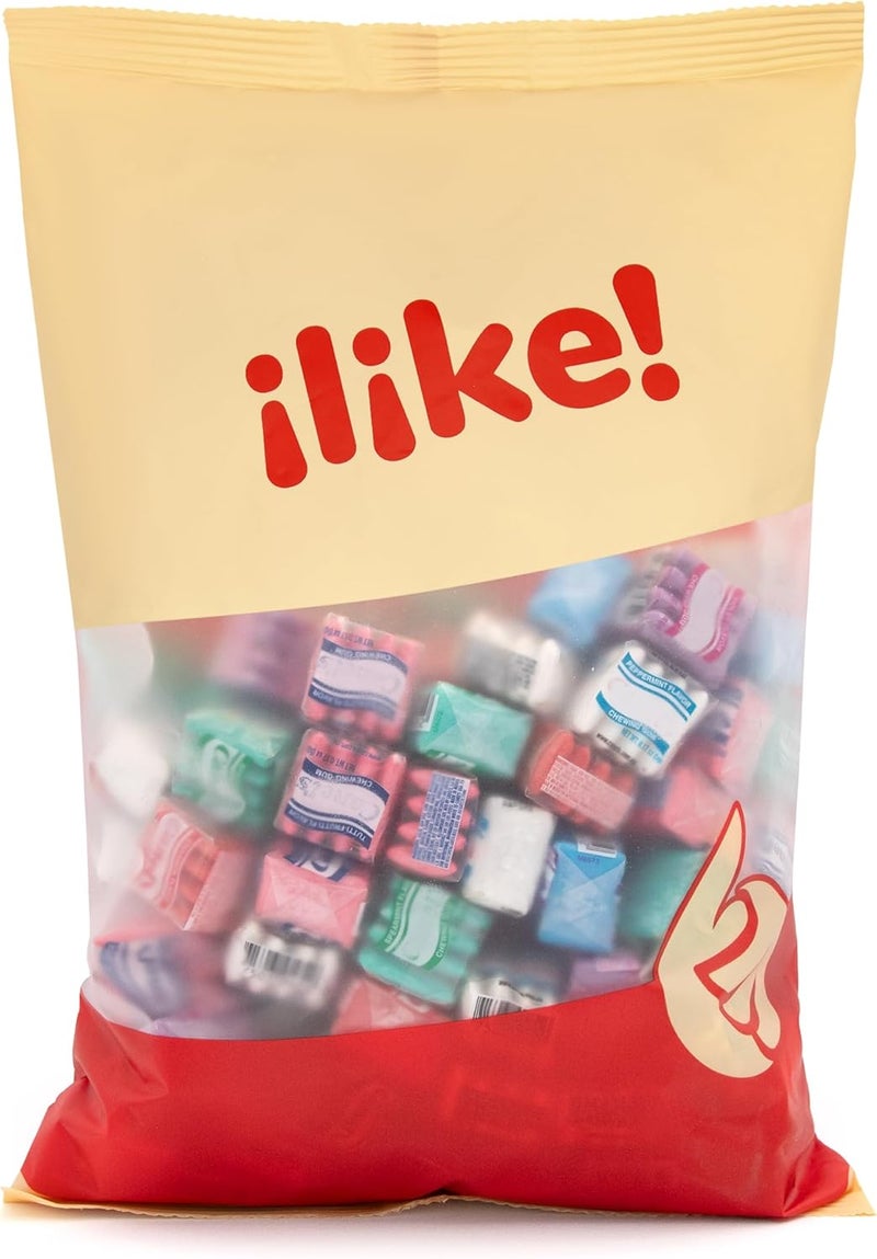 ILIKE! Mexican Chewing Gum - 1.5-Pound Bag with Assorted Flavors and 135 Individually Wrapped Mini Pouches - Image 4