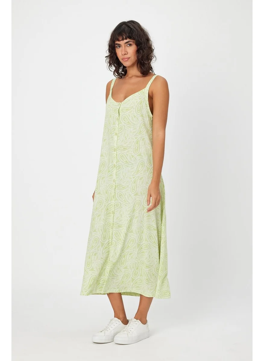 Alexander Gardi Alexandergardi Patterned Buttoned Front Strap Dress (B24-00211
