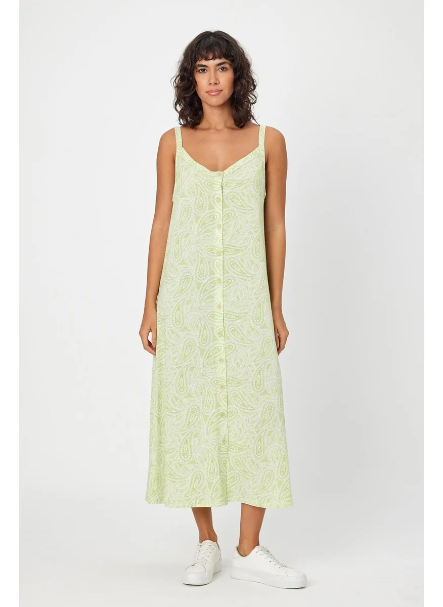Alexander Gardi Alexandergardi Patterned Buttoned Front Strap Dress (B24-00211