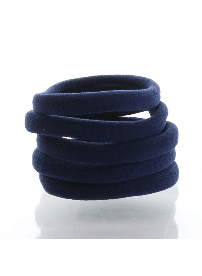My Lello Large Thick Premium Elastic Ponytail Holder Seamless Hair Bands Navy Blue 100pcs - Image 2