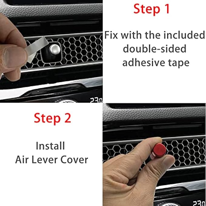 rayihni Vent Knob Cover for Honda Civic 11th Gen Accessories 2022 2023 2024 for Honda CRV 2023 2024 Vent Control Knob Cap AC Vent Lever Trim AC Wind Outlet Lever Ring 4 Pcs Red - Image 5