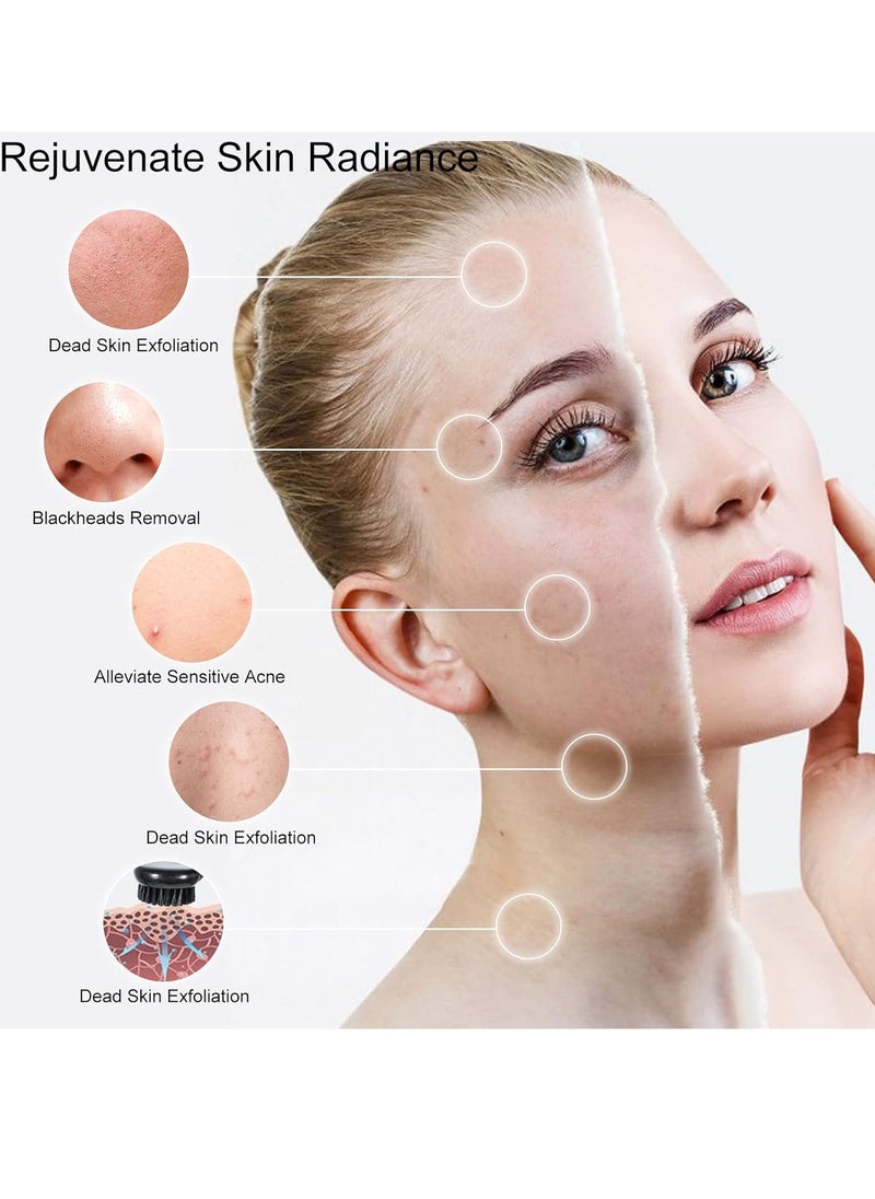 ooloveminso 2 Pcs Large Facial Cleansing Brush Charcoal Bristles Black, Ooloveminso Manual Face Brushes for Deep Cleansing and Exfoliating, Face Scrubber to Massage, Pore Exfoliation, Makeup Remove and Skin Care  - Image 4