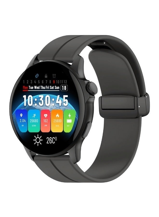 G-Tab GTR4 Smartwatch Full Touch HD Display Fitness Tracker with Heart Rate & Sleep Monitoring, Multi Sports Modes, Step & Calorie Counter, Magnetic Strap, Smart Notifications, Sleek Black Design - Image 1