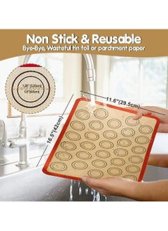Oasisgalore 2-Pack Silicone Baking Mats, Non-Stick Reusable Tray Liners, BPA-Free Professional Grade for Cookies and Pastries  - Image 2