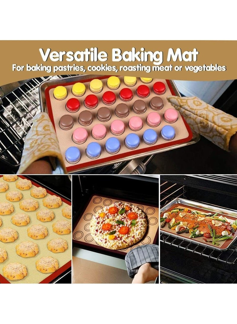 Oasisgalore 2-Pack Silicone Baking Mats, Non-Stick Reusable Tray Liners, BPA-Free Professional Grade for Cookies and Pastries  - Image 3