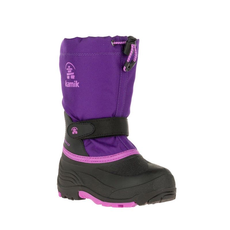 Kamik Waterbug 5 Kid's Winter Snow Boots, Waterproof & Insulated with Removable Liner, Purple - 5 Big Kid (8-12 Years) - Image 1