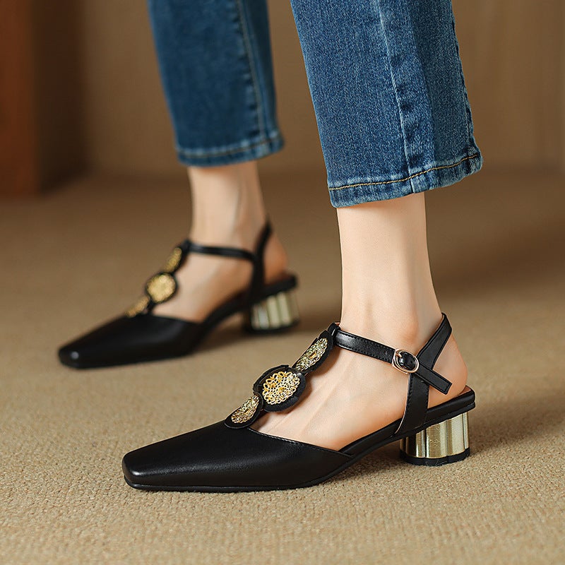 Source 2024 Summer Fashion Rhinestone 32-43 Size Size T-Buckle Women'S Sandals - Image 2
