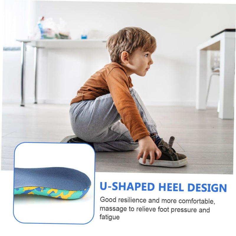 Arch Support Insoles For Flatfoot Correction Anti Skid Velour Cushion Camouflage Sole Sizes 29 31 For Boys - Image 4