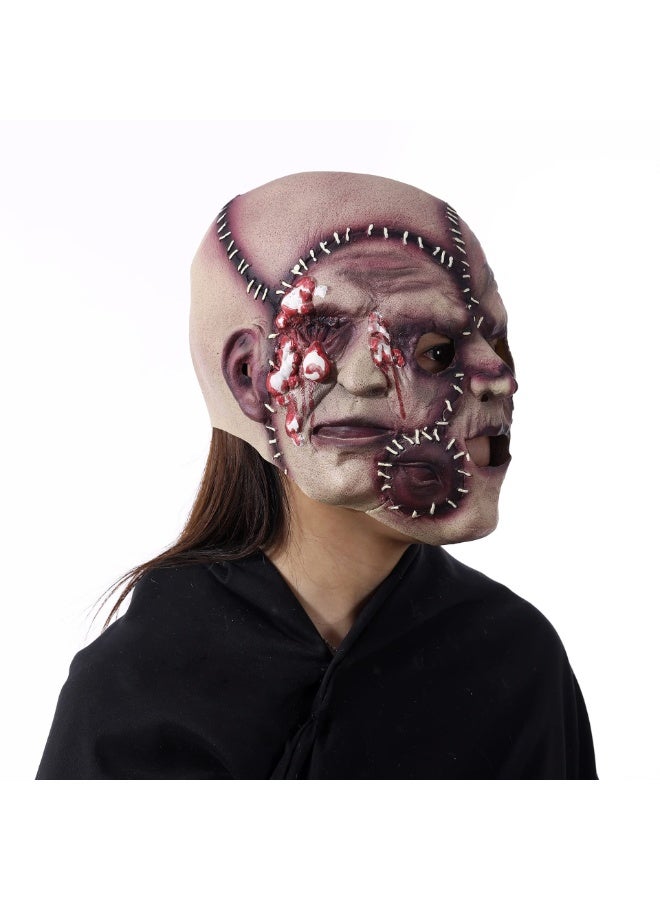 xppier Mask for Adult Kids, Scary Halloween Mask Latex Three Face Horror Mask Creepy Cosplay Prop for Halloween Parties Masquerade Costume - Image 4