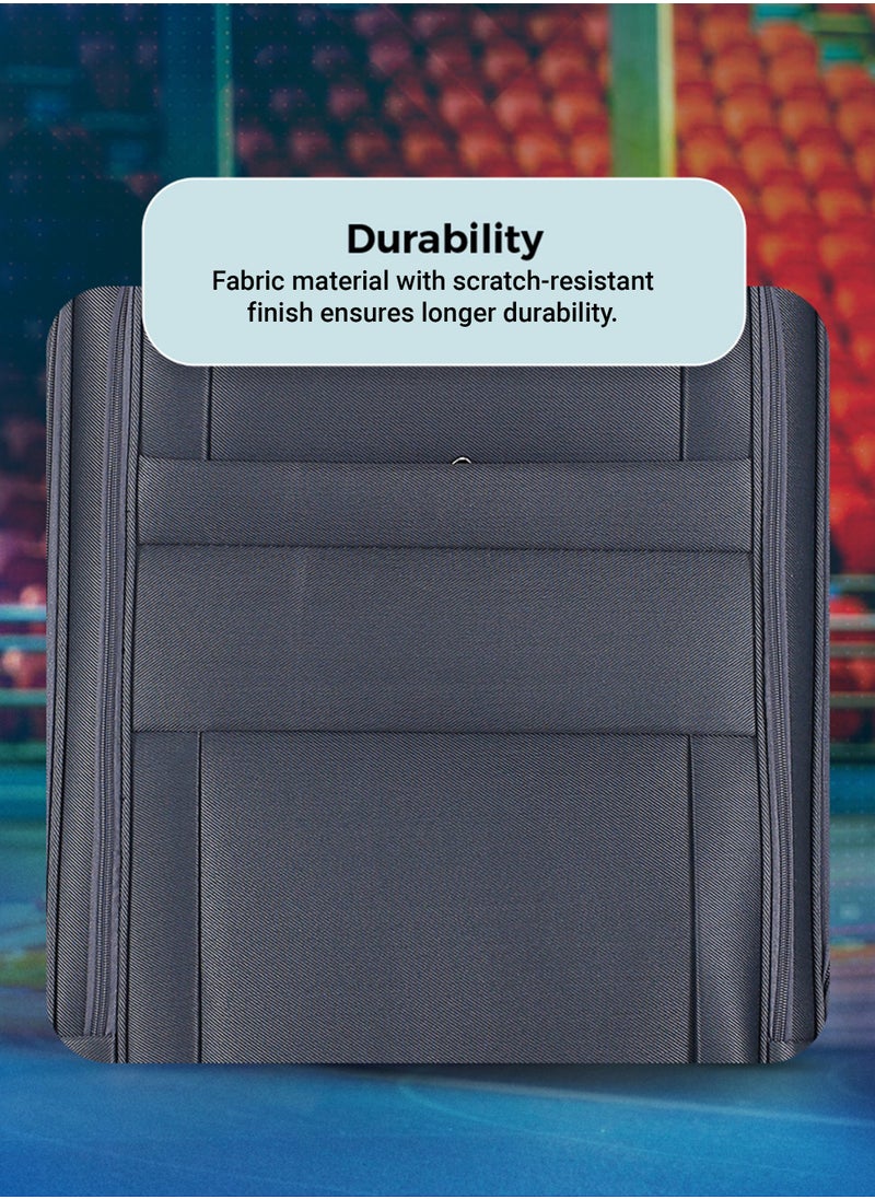 STARLIFE - Set of 3 Light Weight Polyester Trolley Luggage With Number Lock 20,24,28 Inches - Image 1
