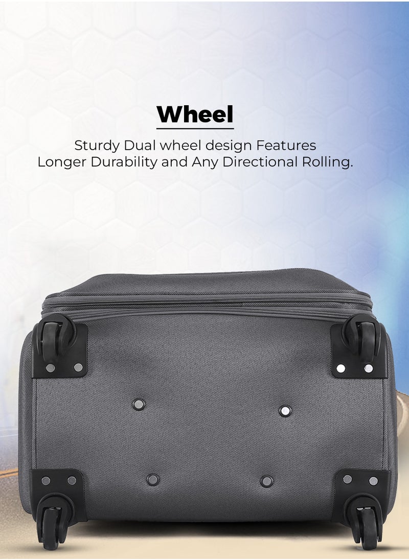 STARLIFE - Set of 3 Light Weight Polyester Trolley Luggage With Number Lock 20,24,28 Inches - Image 1