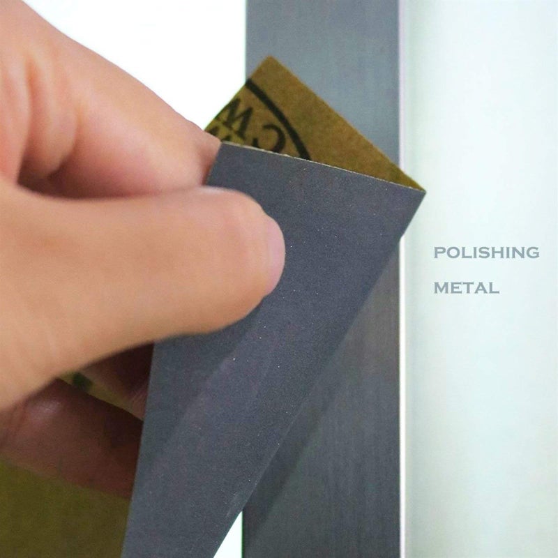 مجموعة متنوعة من 24 قطعة من ورق الصنفرة، ورق صنفرة بدرجات خشونة مختلفة (120/150/180/240/320/400/600/800/1000/1500/2500/3000) للصنفرة الرطبة والجافة. - Image 5