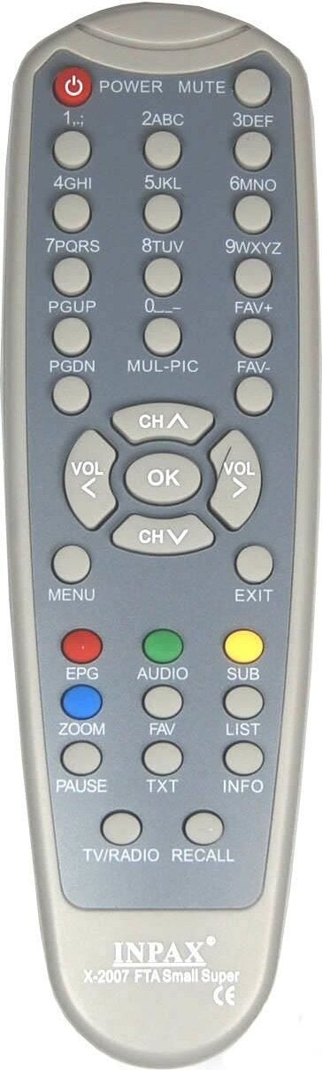 Remote Control 655 KR2007-INPAX X2005-2006-2007-2008