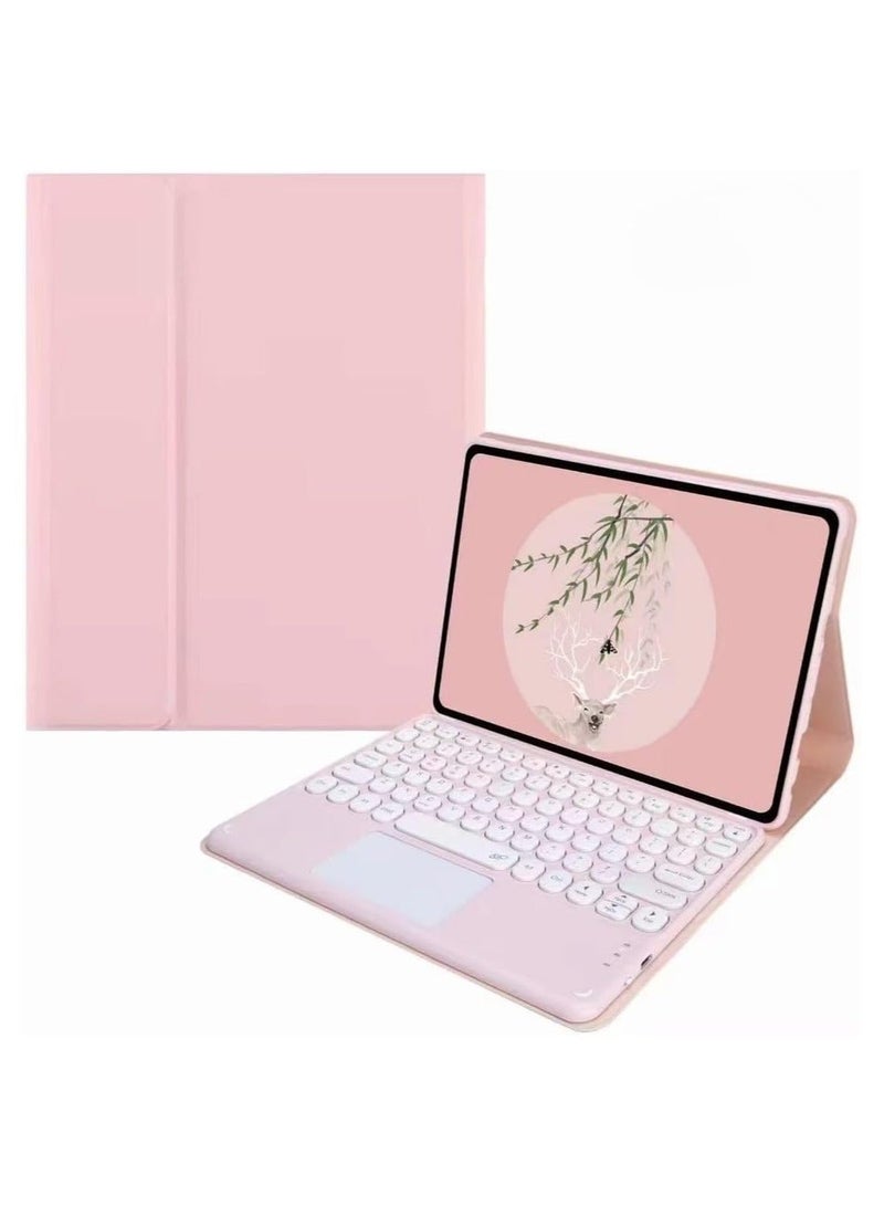 Keyboard Case for Lenovo Tab M11 11.0 Inch TB-330FU/TB-331FC, Invisible Pen Slot,Keyboard Cover with Cute Round Key Detachable Trackpad - Image 1