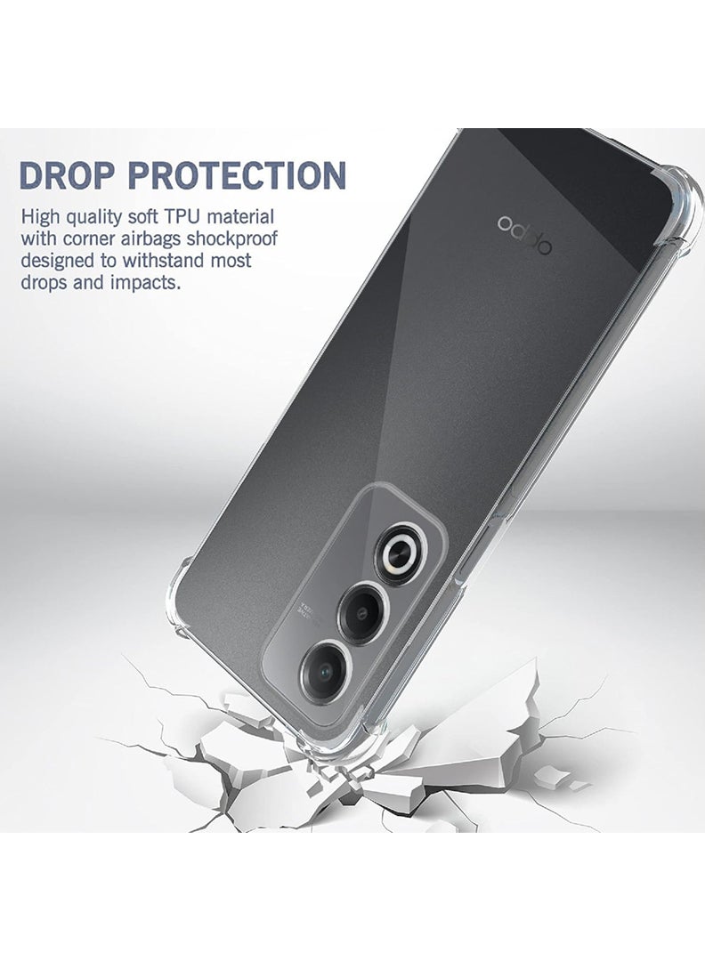 Theodor Oppo A80 Clear Case, Shock-Absorption TPU Cell Phone Cover with Reinforced Corners, Soft Flexible & Crystal Clear Protective Bumper Case - Image 4