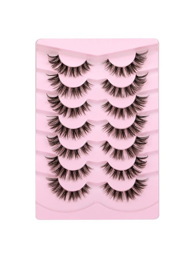 Alice Cluster Lashes 56 Wisps DIY Lashes Natural Look Cat Eye Clear Band Mink Lashes Pack Wispy Fluffy 3D Curl False Eyelashes by ALICE - Image 2