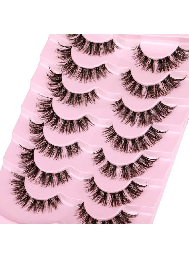 Alice Cluster Lashes 56 Wisps DIY Lashes Natural Look Cat Eye Clear Band Mink Lashes Pack Wispy Fluffy 3D Curl False Eyelashes by ALICE - Image 5