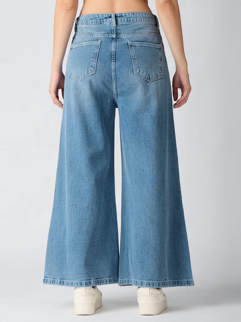 globus Globus Women Cotton Mid-Rise Flared Jeans  - Image 5