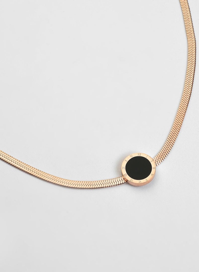 SOHI Black Stone-Studded Designer Artificial Pendant Necklace Jewellery - Image 4