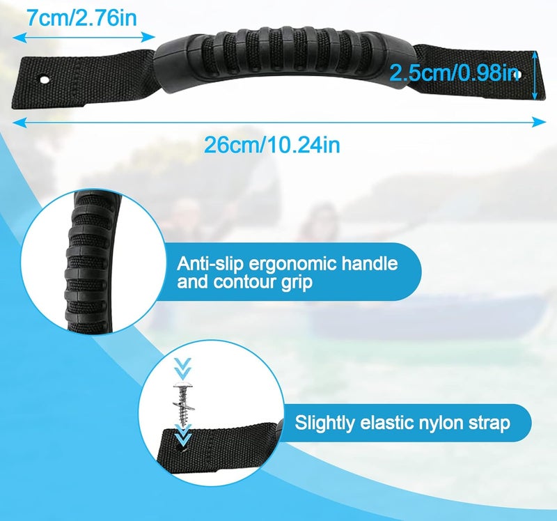 CLIO 4 Pack Kayak Carry Handles for Ocean Perception Water Outdoor Sport Canoe Boat Kayak with Screws - Image 2