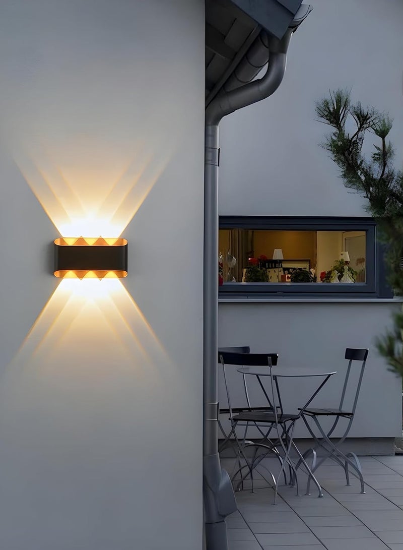 Next Life Modern Up and Down LED Wall Lamp Indoor Outdoor Wall Light Waterproof Wall sconce For Garden Lawn And Balcony Black and Gold - Image 3