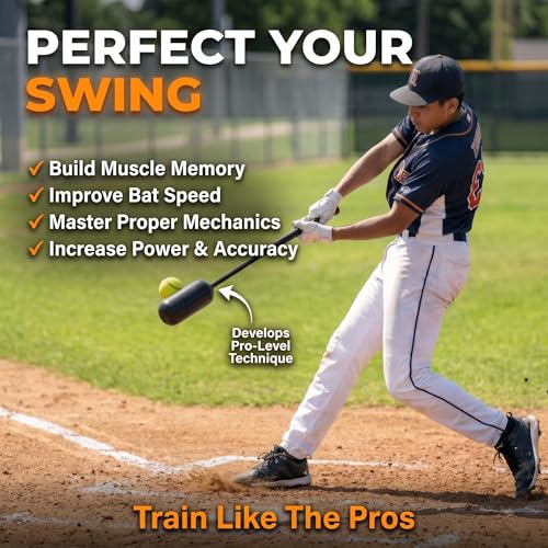 Tiluobat The Yellow Baseball Swing Trainer kit Includes 12 Training Balls and 1 Centrifugal Swing Trainer, as Well as a Rope Baseball Batting bat for Comprehensive Training. - Image 3