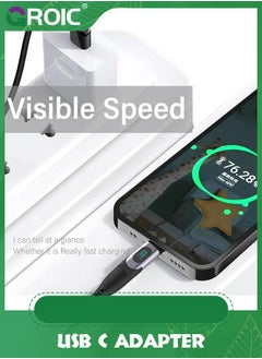 GROIC USB C Adapter, 100W USB C Female to USB C Male Extension Adapter Type C Power Meter Tester with Digital Display for iPad Pro iPhone 15 Pro Max MacBook Pro Laptop and All USB C Cable  - Image 3
