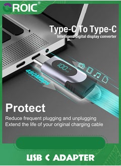 GROIC USB C Adapter, 100W USB C Female to USB C Male Extension Adapter Type C Power Meter Tester with Digital Display for iPad Pro iPhone 15 Pro Max MacBook Pro Laptop and All USB C Cable  - Image 4