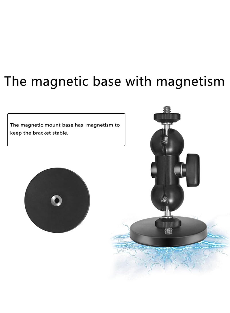 KASTWAVE Magnetic Camera Mount Compatible with Hero 12/11/10/9/8, AKASO EK7000 Brave 4, DJI Osmo, Insta360 X3 Action Camera with a 1/4" Thread, Magnetic Base Mount with Rotating Ball Head - Image 5