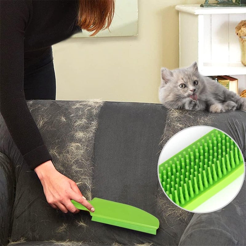 Lanhope Rubber Broom and Pet Hair Removal Brush Set for Carpet, Fur Remover Broom with Squeegee for Wooden Floor, Detailing Lint Remover Brush for Pet Dog Cat Hair Car Interior - Image 4