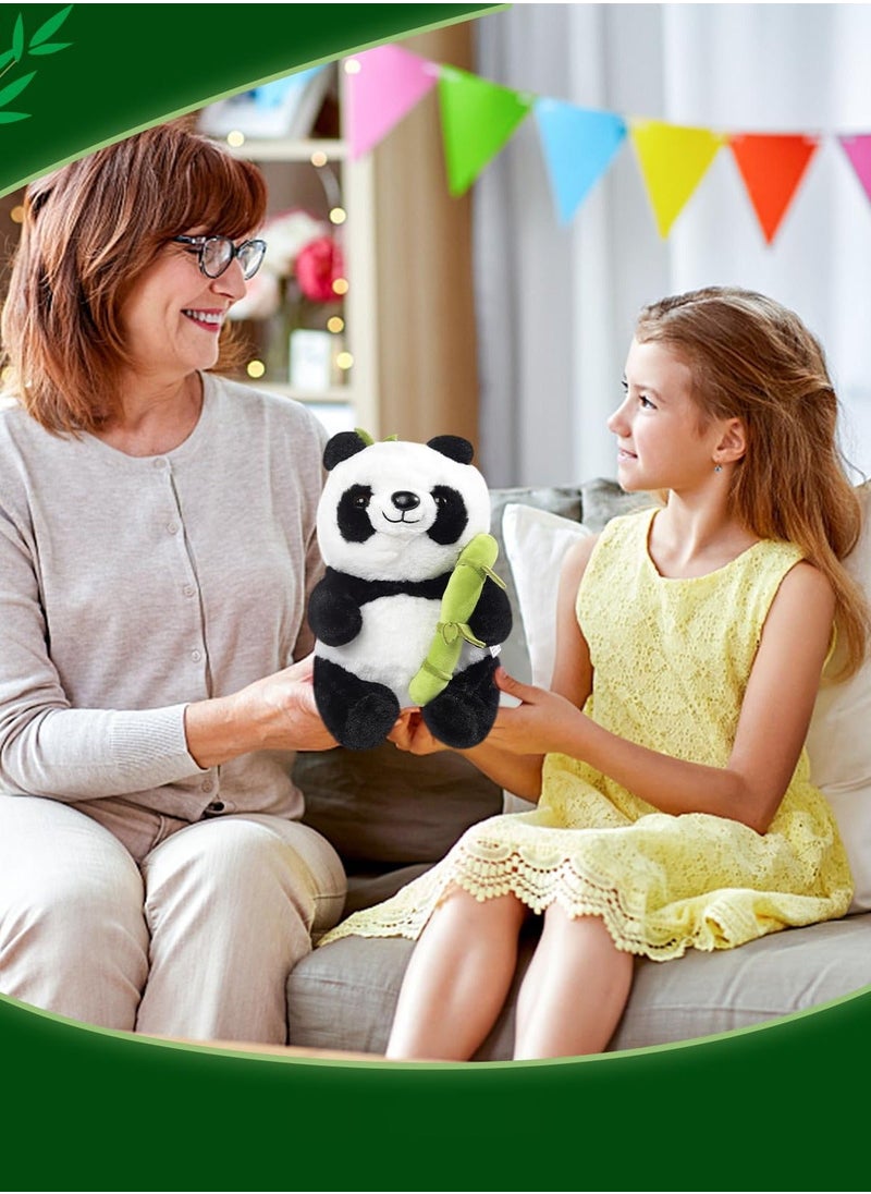 Panda Stuffed Animals, 2 in 1 Bamboo Tube Panda Plush and Pillow, Soft Plush Toy for Tummy Time, Babies' Play, and Cuddles, Adorable Gift for Boys and Girls  - Image 3