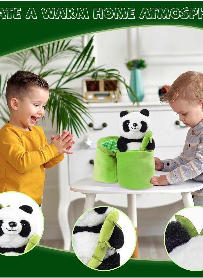 Panda Stuffed Animals, 2 in 1 Bamboo Tube Panda Plush and Pillow, Soft Plush Toy for Tummy Time, Babies' Play, and Cuddles, Adorable Gift for Boys and Girls  - Image 2