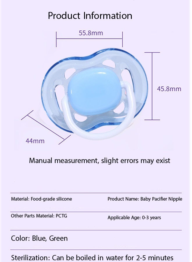 KANGLI Baby Silicone Pacifier 0-12M, 2 Pieces | Thumb shape forHealthy Oral | FREE BPA | cavity Growth | Food grade silicone | 1 daytime use and 1 nighttime use - Image 4