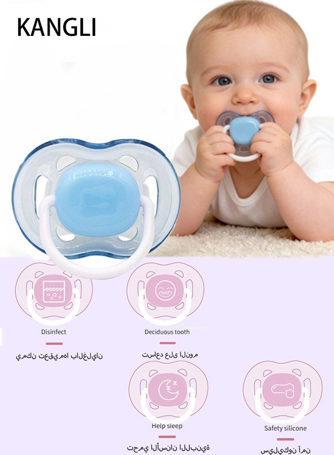 KANGLI Baby Silicone Pacifier 0-12M, 2 Pieces | Thumb shape forHealthy Oral | FREE BPA | cavity Growth | Food grade silicone | 1 daytime use and 1 nighttime use - Image 3