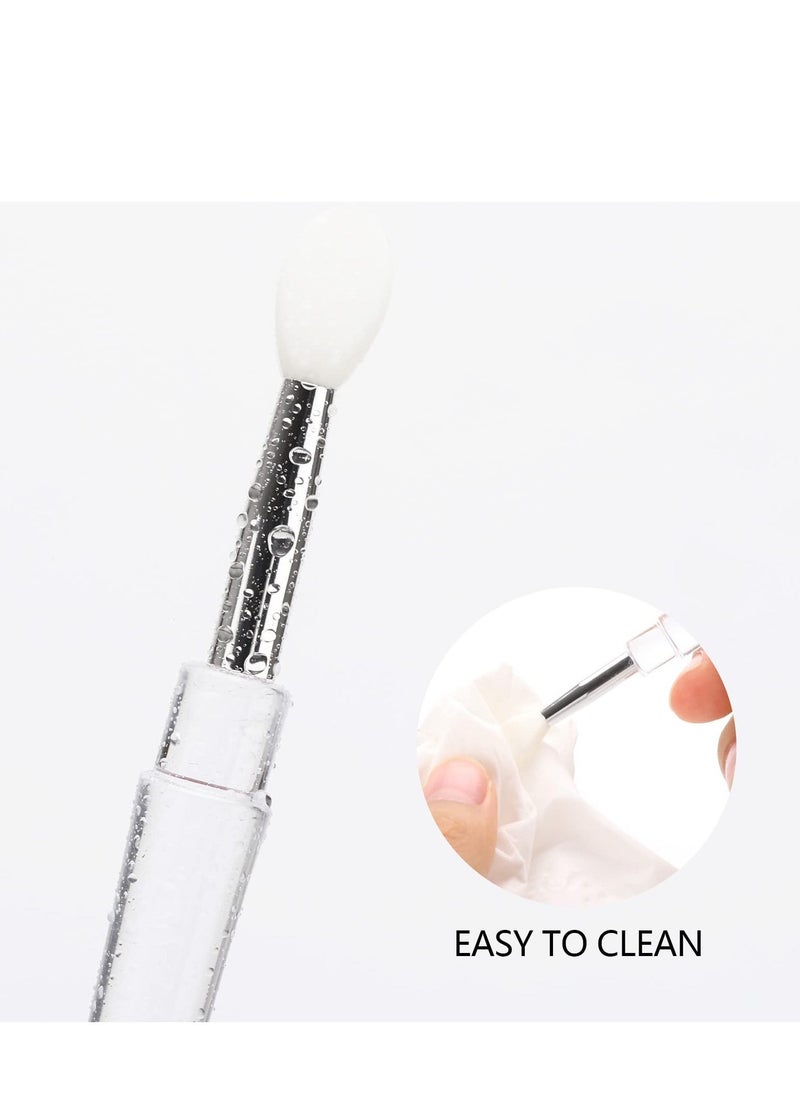 Generic Lip Applicators, 15 Pcs Silicone Lip Applicator, Lip Scrub Brush, with Cap Double-ended Reusable Makeup Brushes, Reusable Beauty Makeup Tools for Eyeshadow, Lip Gloss, Mask Cream (white)  - Image 5