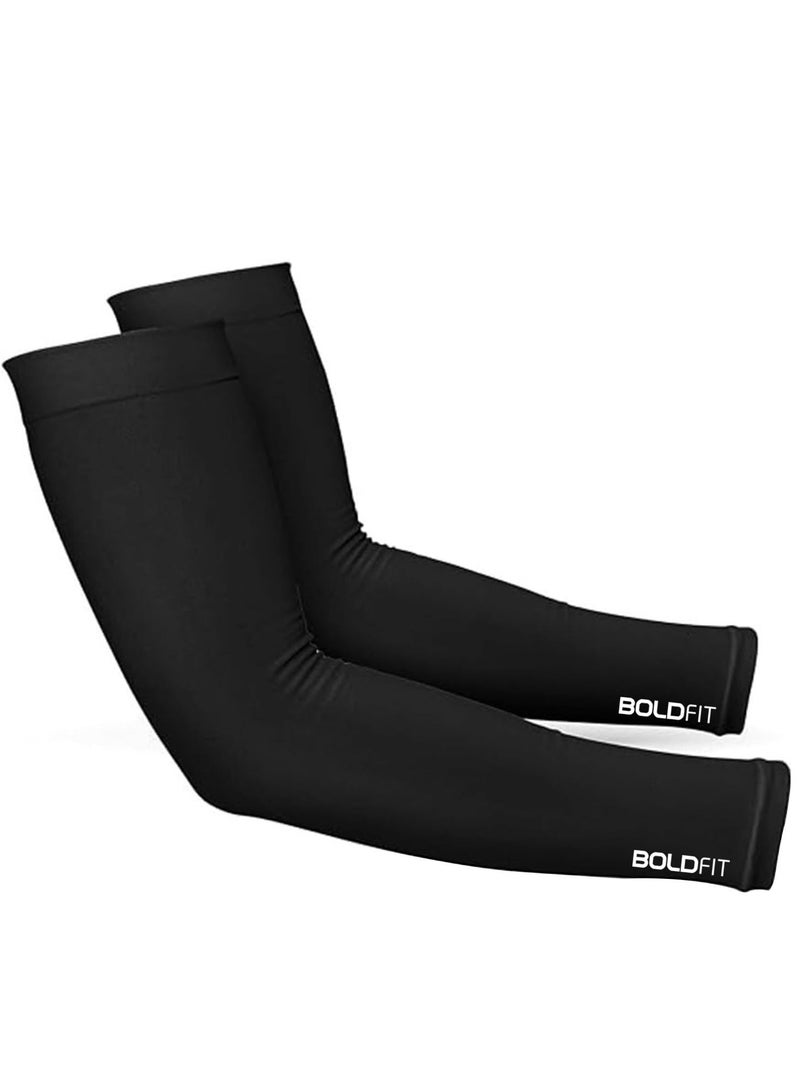 BOLDFIT Arm Sleeves for Men & Women UV Protection Hand Sleeves Sun Protection for Running and Bike Riding - 1 Pair - Image 1
