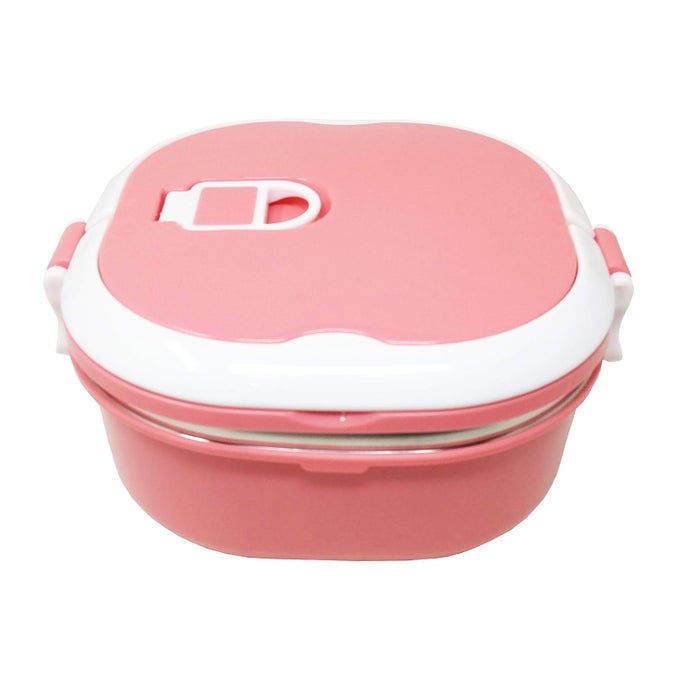 STAINLESS STEEL INSULATED 2 GRID LUNCH BOX WITH SPOON SIZE 800ML PINK