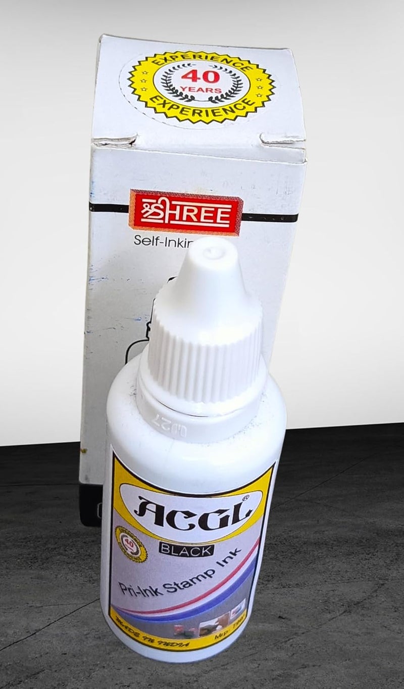 ACGL Stamp Ink Refill for Pre-Ink Stamps (30 ML, 1 PCS) (Black) - Image 3