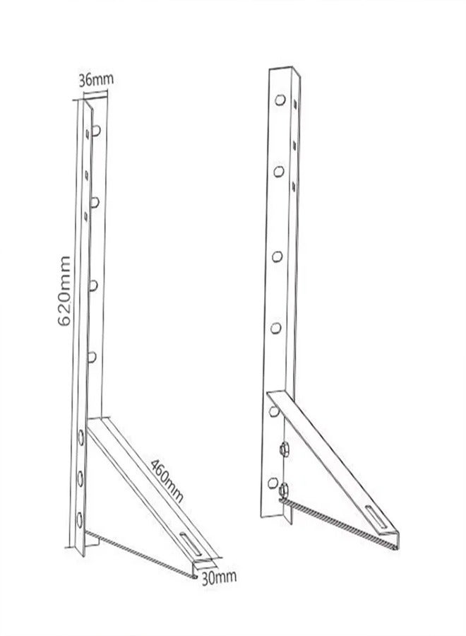 Skill Tech SH AC03 Air Conditioning Wall Bracket for 2–3 Ton AC Units, Bracket Size 600x600, Max Load 150kg – Heavy Duty AC Mount White - Image 2