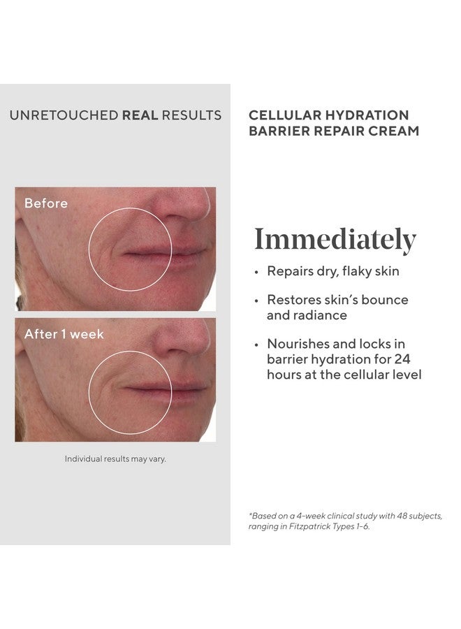 Murad Cellular Hydration Barrier Repair Cream - Nourishing Face Moisturizer Repairs Dry, Flaky Skin - Bilberry Omega Fatty Acids And Soothing Allantoin Restores Bounce & Radiance - 1.7 Fl Oz - Image 1