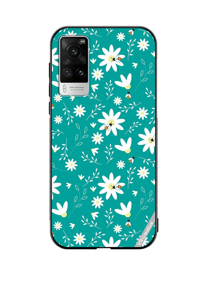 VR CREATIVE Protective Case Cover For Vivo X60 Pro Flower Design Multicolour - Image 1